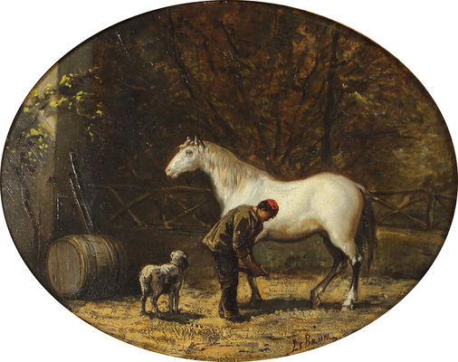 Неизвестный художник. Утро конюха 